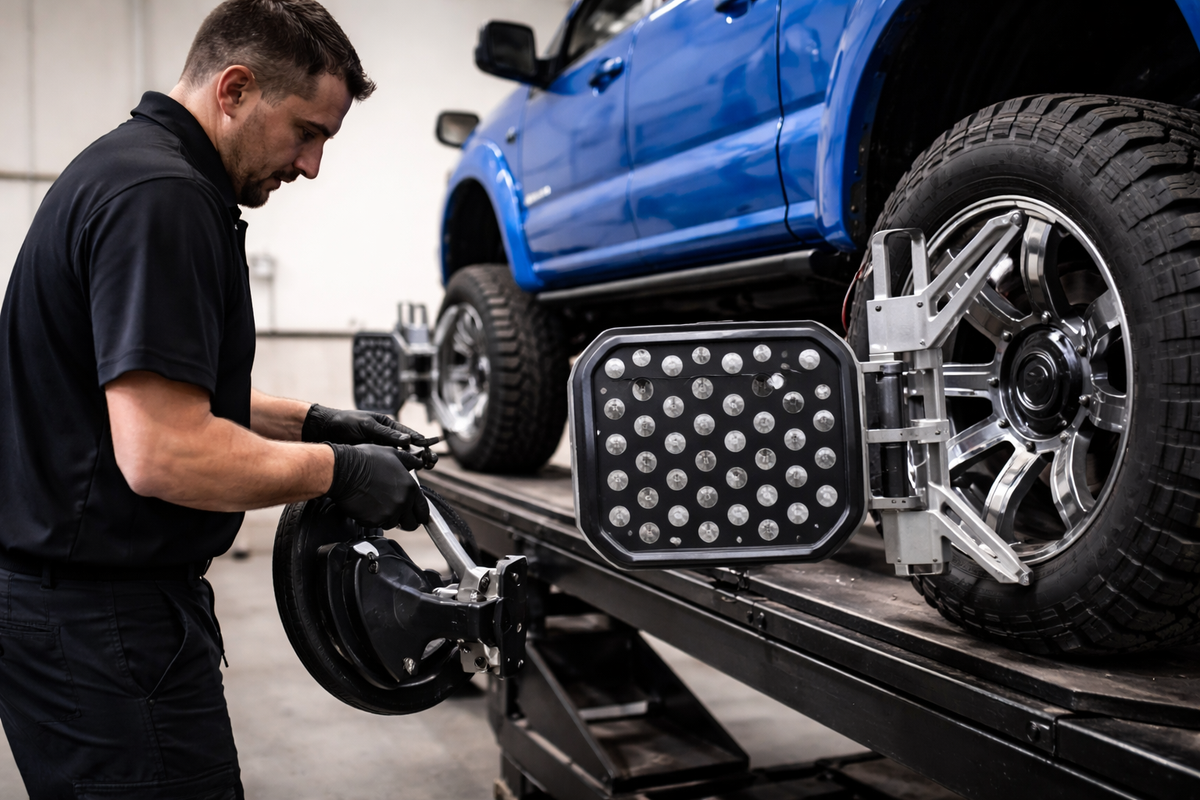 Wheel Alignment service at American Fusion Wheels in Kansas City