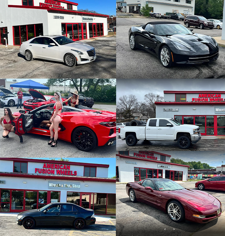 Mobile homepage banner at American Fusion Wheels